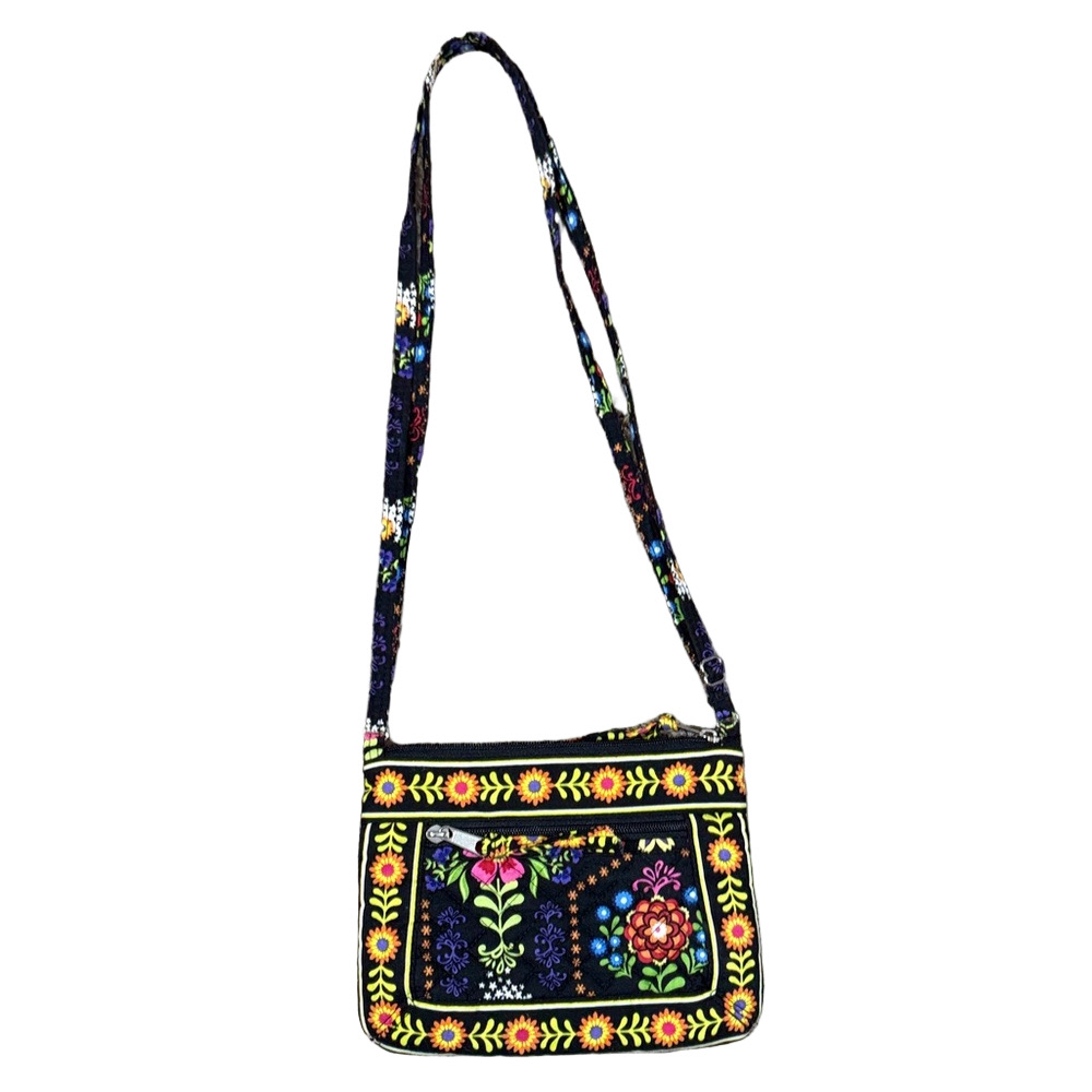 Stephanie Dawn Colorful Floral Fabric Crossbody Bag SKU1113